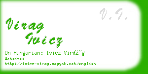 virag ivicz business card